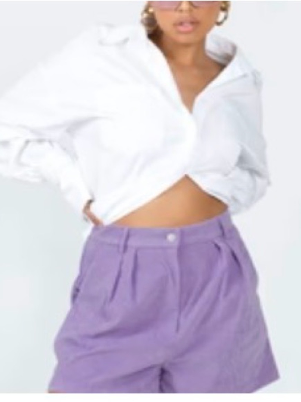 Princess Polly Rhanni Pleated High-Waisted Shorts